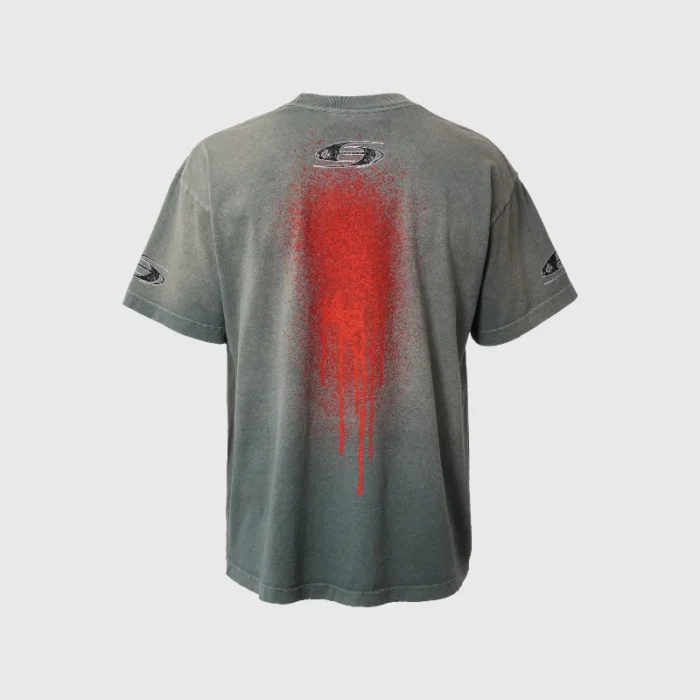Hellstar Spray Paint Logo T-Shirt grey