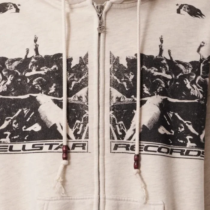 Hellstar Moshpit Zip-Up Hoodie Closeup