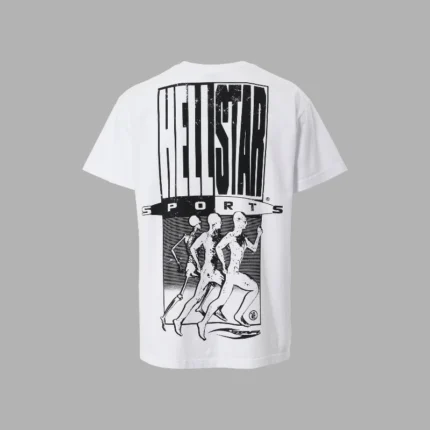 Hellstar Oversized Print XXL Sports T-Shirt white