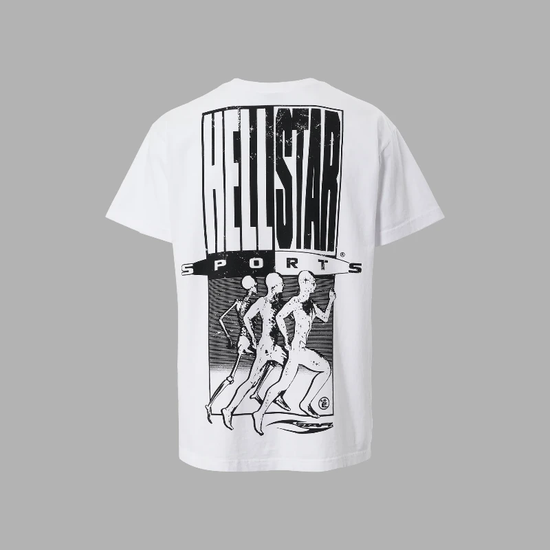 Hellstar Oversized Print XXL Sports T-Shirt white