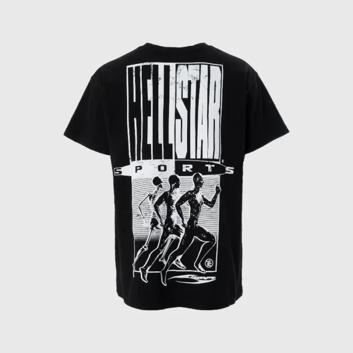Hellstar Oversized Print HS Sports T-Shirt Black