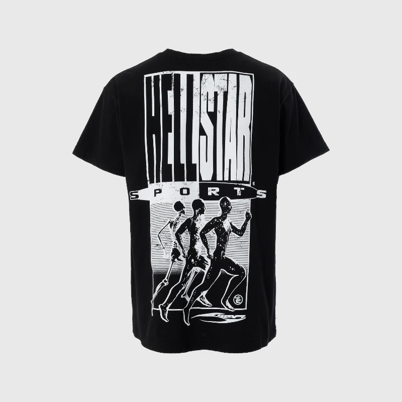 Hellstar Oversized Print HS Sports T-Shirt Black