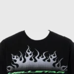 Hellstar Gradient Flame Sports Logo T-Shirt Black