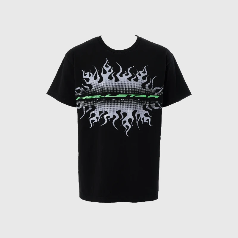 Hellstar Gradient Flame Sports Logo T-Shirt Black
