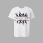 Hellstar Gradient Flame Sports Logo T-Shirt White