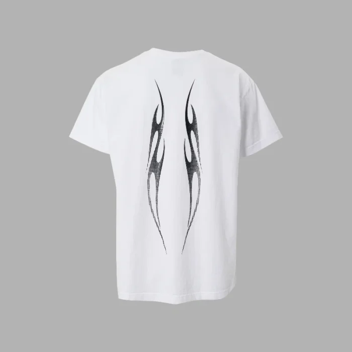 Hellstar Gradient Flame Sports Logo T-Shirt White