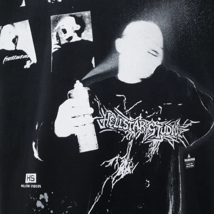 Hellstar Spraycan Faces Collage Black