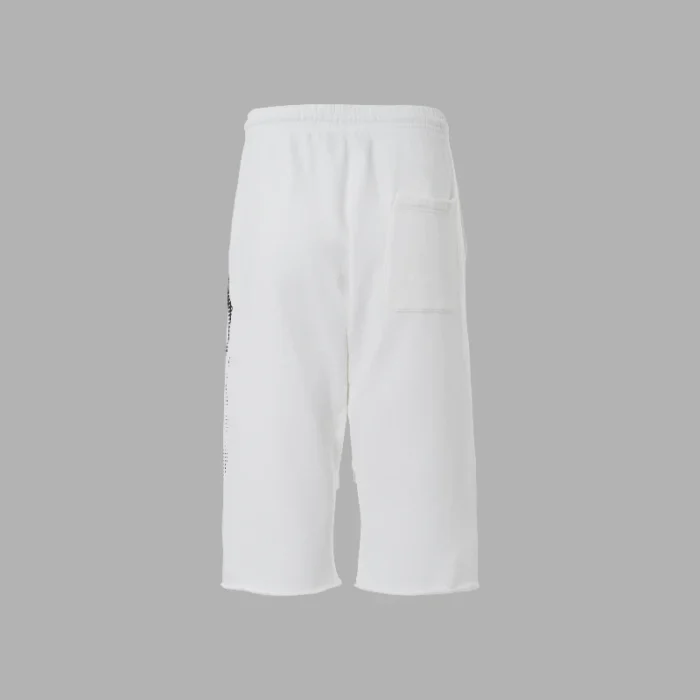 Hellstar Gradient Flame 3/4 White Shorts