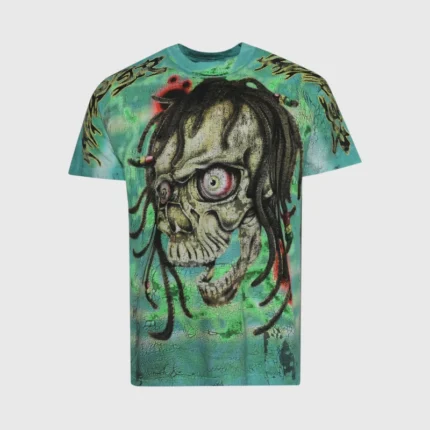 Hellstar Rasta Skull Tye-Dye T-Shirt