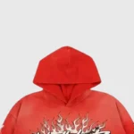 Hellstar Records Hoodie Red Closeup