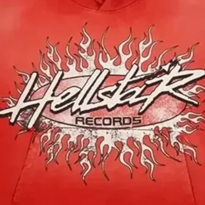 Hellstar Records Red Hoodie Closeup