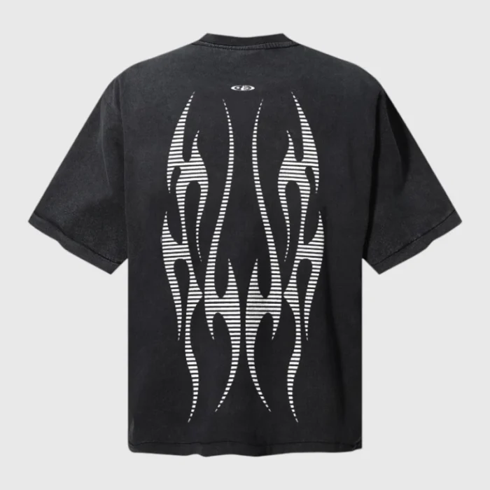 Hellstar Flame Tribal Motion T-shirt Balck