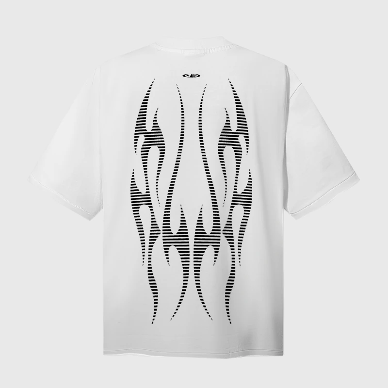 Hellstar Flame Tribal Motion T-shirt White