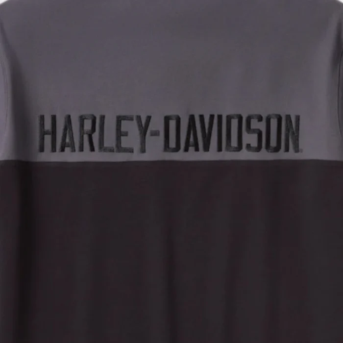 H-D Essential Bar & Shield Black Blocked Polo
