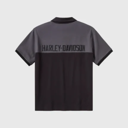 H-D Essential Bar & Shield Black Blocked Polo