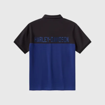 H-D Essential Bar & Shield Color Blocked Polo