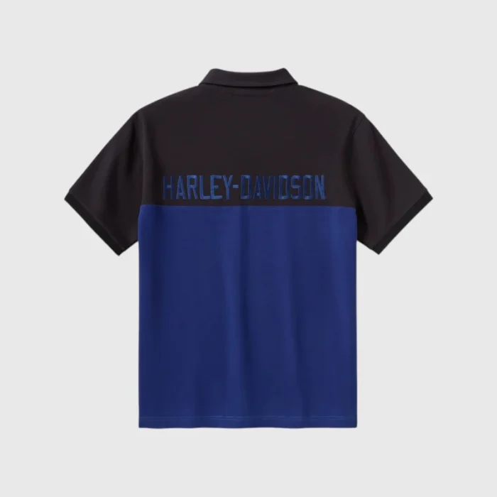 H-D Essential Bar & Shield Color Blocked Polo