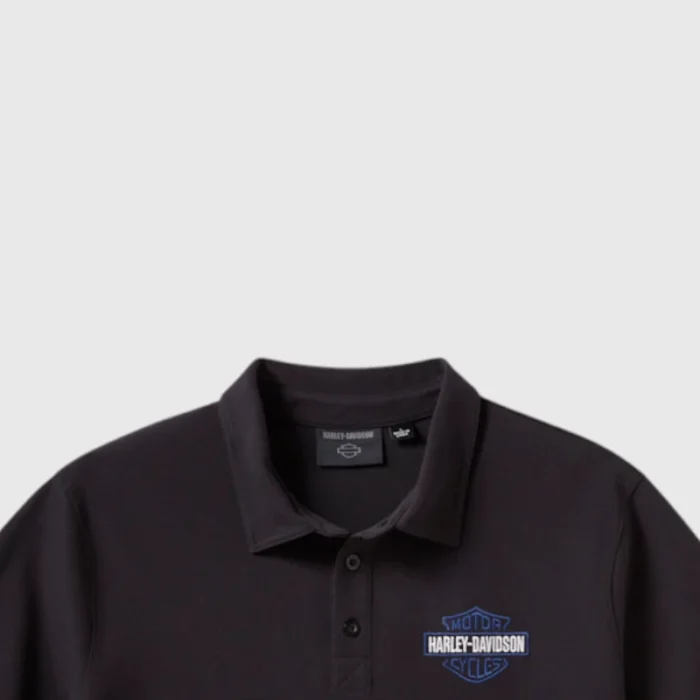 H-D Essential Bar & Shield Color Blocked Polo