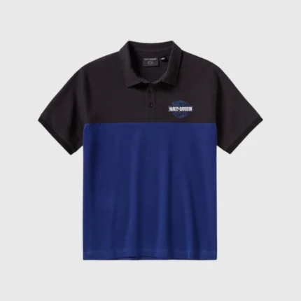 H-D Essential Bar & Shield Color Blocked Polo