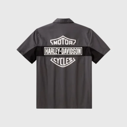 H-D Essential Grey Blocked Mechanics Shirt