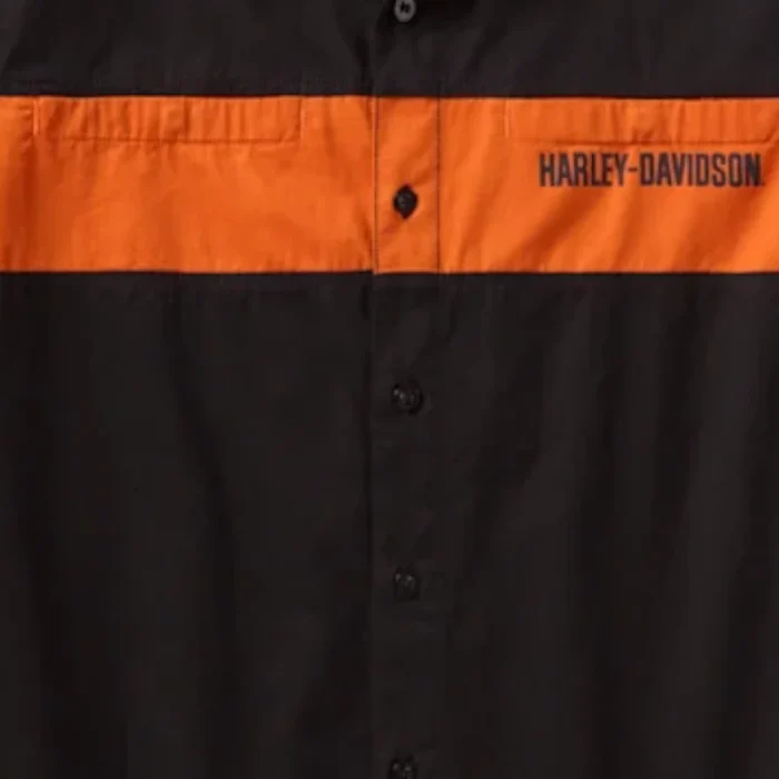 H-D Essential Color Blocked Mechanics Shirt black