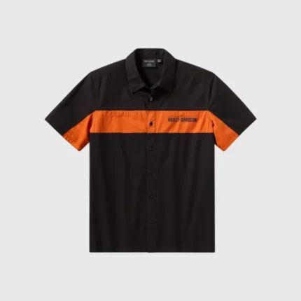 H-D Essential Color Blocked Mechanics Shirt black