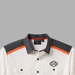 H-D TECH COOLMAX Color Blocked Shirt white