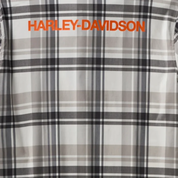 H-D TECH COOLMAX Plaid Shirt white