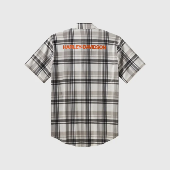 H-D TECH COOLMAX Plaid Shirt white