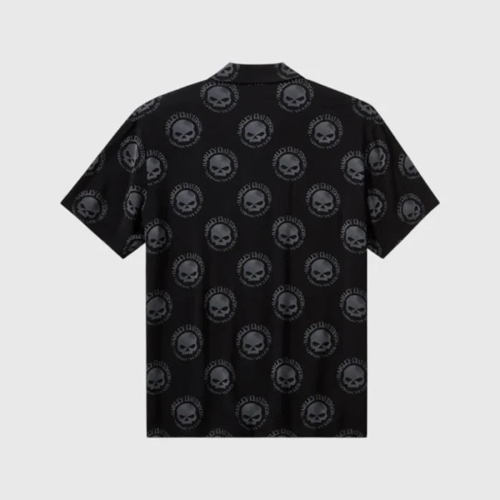 H-D Willie G Skull Aloha Shirt