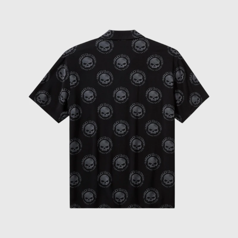 H-D Willie G Skull Aloha Shirt
