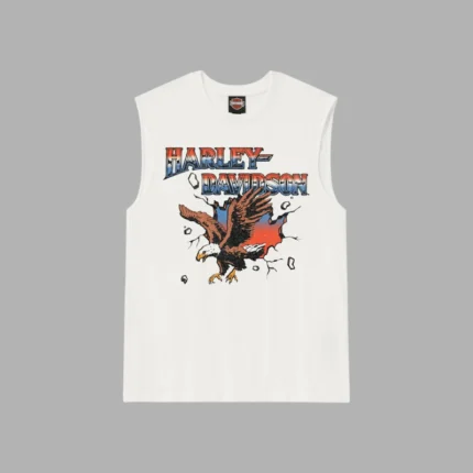 H-D Break Free Muscle Tee white