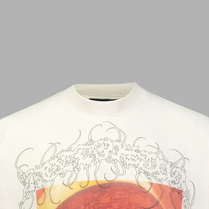 Hellstar Blood Scan T-Shirt Push the boundaries of modern streetwear with the Hellstar Blood Scan T-Shirt, an avant-garde piece that merges dark, dystopian imagery with high-end apparel engineering. Designed for those who favor a bold, rebellious aesthetic, this tee delivers an uncompromised visual punch that defines the cutting edge of contemporary urban fashion. Built with uncompromising attention to detail, the Blood Scan graphic offers an eerie, high-contrast narrative that instantly draws the eye. Whether you are using it to anchor a layered outfit or letting it stand alone as a statement piece, this t-shirt brings a gritty, high-concept edge to your daily rotation. Key Features Heavy-Duty Premium Cotton: Constructed from a dense, high-gauge cotton fabric that offers a substantial hand-feel, ensuring the garment maintains a structured, boxy drape instead of clinging. Intricate "Blood Scan" Graphic: Features high-definition, multi-tonal screen printing across the front and/or back. The specialized print technique captures intricate, skeletal-scan motifs with a weathered, distressed finish for an authentic vintage feel. Signature Oversized Silhouette: Tailored with a modern, relaxed fit featuring dropped shoulders and a wider torso, achieving that coveted architectural streetwear silhouette. Reinforced Ribbed Crewneck: Engineered with a thick, high-elasticity collar that resists stretching, sagging, and bunching, preserving a crisp neckline wash after wash. Pigment-Washed Treatment: Undergoes a specialized garment-dye and wash process, giving the fabric a soft, broken-in texture and a deep, multi-dimensional color tone right out of the package. Hellstar Blood Scan Closeup T-Shirt
