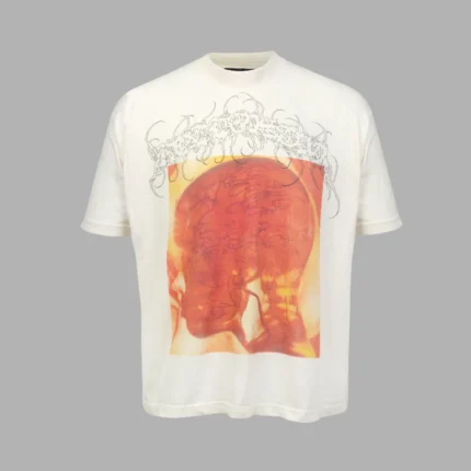 Hellstar Blood Scan T-Shirt Push the boundaries of modern streetwear with the Hellstar Blood Scan T-Shirt, an avant-garde piece that merges dark, dystopian imagery with high-end apparel engineering. Designed for those who favor a bold, rebellious aesthetic, this tee delivers an uncompromised visual punch that defines the cutting edge of contemporary urban fashion. Built with uncompromising attention to detail, the Blood Scan graphic offers an eerie, high-contrast narrative that instantly draws the eye. Whether you are using it to anchor a layered outfit or letting it stand alone as a statement piece, this t-shirt brings a gritty, high-concept edge to your daily rotation. Key Features Heavy-Duty Premium Cotton: Constructed from a dense, high-gauge cotton fabric that offers a substantial hand-feel, ensuring the garment maintains a structured, boxy drape instead of clinging. Intricate "Blood Scan" Graphic: Features high-definition, multi-tonal screen printing across the front and/or back. The specialized print technique captures intricate, skeletal-scan motifs with a weathered, distressed finish for an authentic vintage feel. Signature Oversized Silhouette: Tailored with a modern, relaxed fit featuring dropped shoulders and a wider torso, achieving that coveted architectural streetwear silhouette. Reinforced Ribbed Crewneck: Engineered with a thick, high-elasticity collar that resists stretching, sagging, and bunching, preserving a crisp neckline wash after wash. Pigment-Washed Treatment: Undergoes a specialized garment-dye and wash process, giving the fabric a soft, broken-in texture and a deep, multi-dimensional color tone right out of the package. Hellstar Blood Scan T-Shirt Front