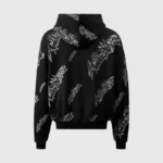 Hellstar Graffiti-Print Zip-Up Hoodie black