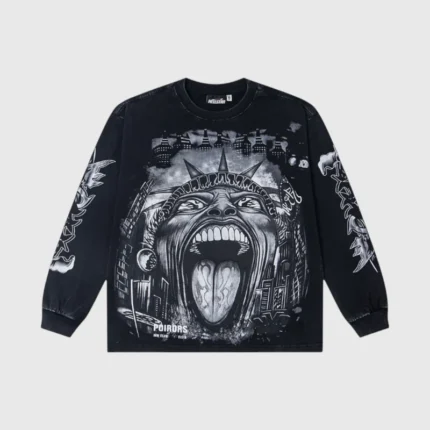 Hellstar Liberty Long Sleeve Sweater Black