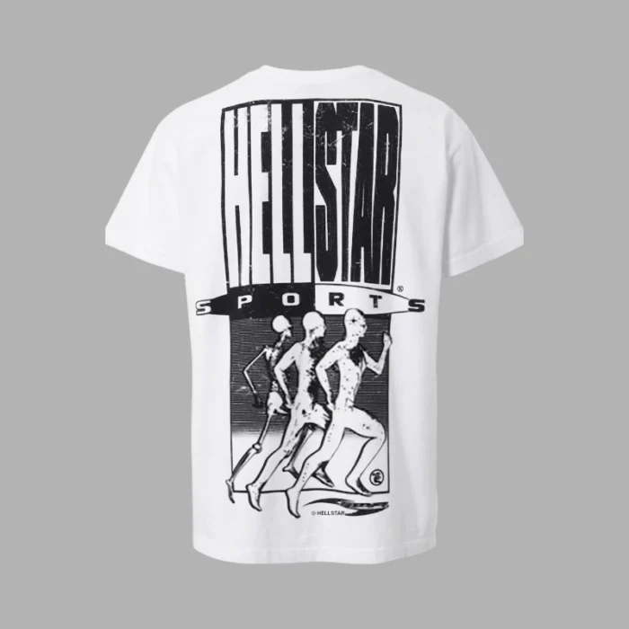 Hellstar Oversized Print HS Sports T-Shirt white