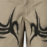 Hellstar Khaki Tribal Shorts Airbrushed
