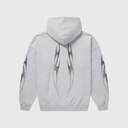Hellstar Gradient Flame Hoodie Grey Back