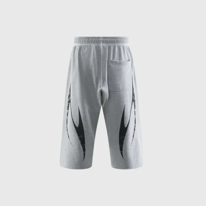 Hellstar Wing 3/4 Shorts Grey Backview