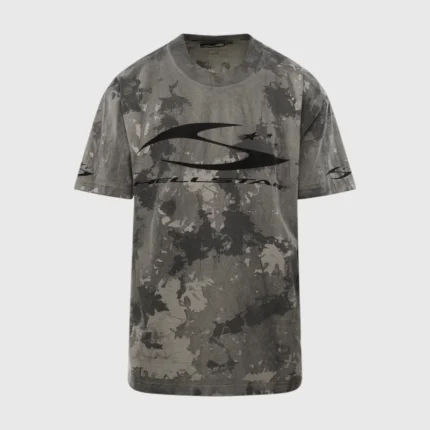 Hellstar H Cursive Logo Grey T-Shirt