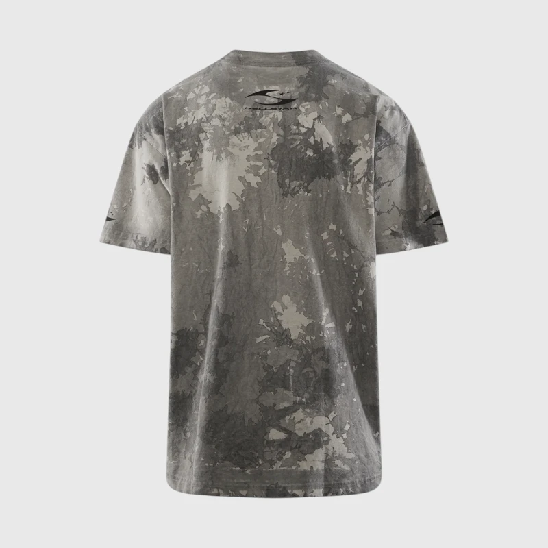 Hellstar H Cursive Logo T-Shirt Grey