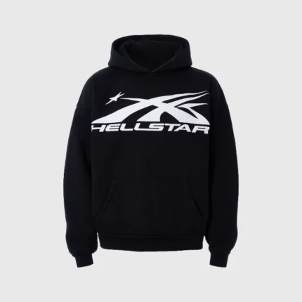 Hellstar Sports Logo Black Hoodie Front