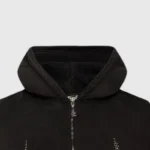 Hellstar Studded Flame Zip-Up Closeup Hoodie