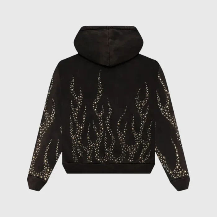 Hellstar Studded Flame Zip-Up Hoodie Back