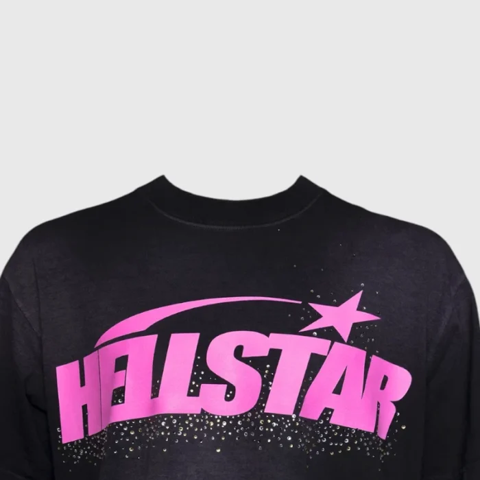 Hellstar Classic Rhinestone Logo T-Shirt black
