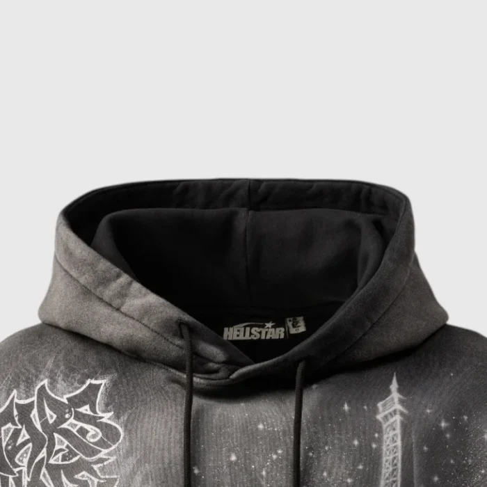 Hellstar I Heart Paris Hoodie Black