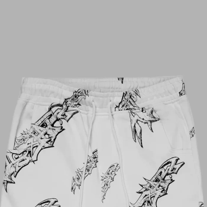 Hellstar White Graffiti Sweatpants