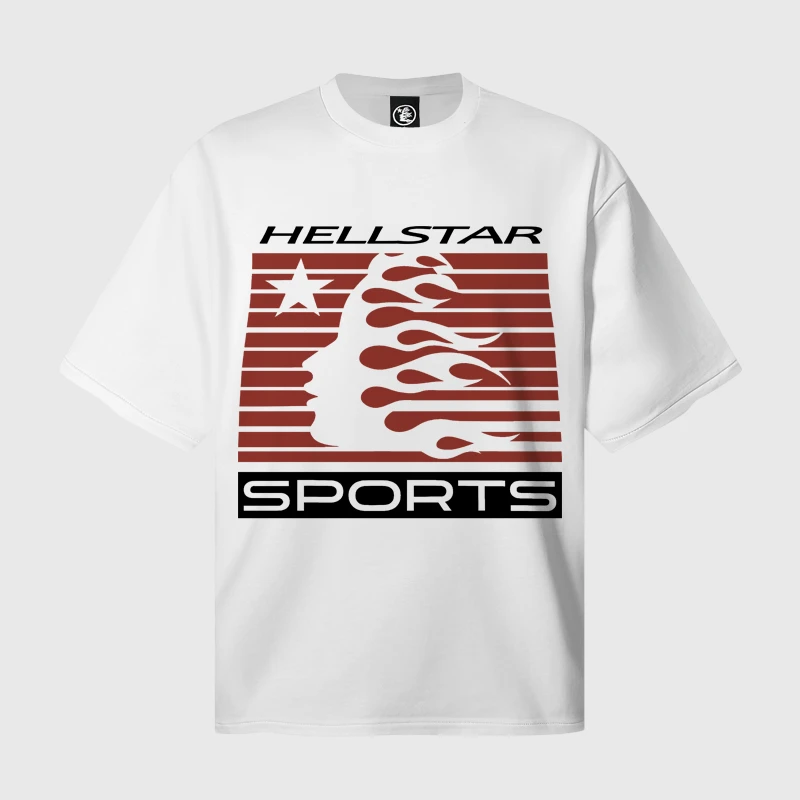 Hellstar Flame Tribal Motion T-shirt White
