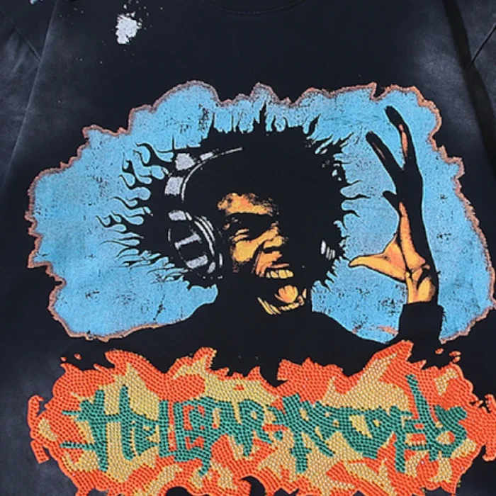 Hellstar Headphones T-Shirt Black